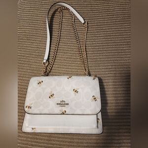 Coach Klare Crossbody In Signature Canvas With Bee Print